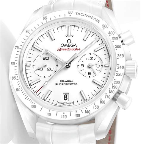 omega speedmaster face|Omega Speedmaster white side.